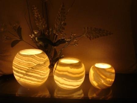 Marble Glow Candle Holders