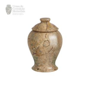 Natural Fossil-Tone Stone Urn