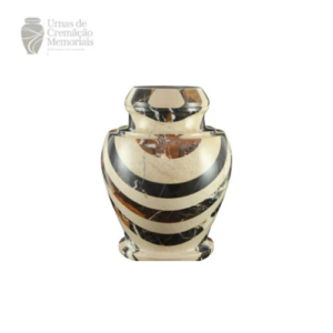 Striped Elegance Marble Urn