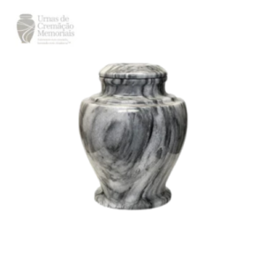 Classic Grey Swirl Marble Urn