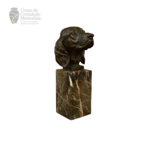 Noble Spaniel Bronze Bust on Marble