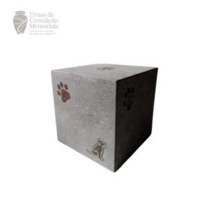 Engraved Stone Cube Pet Urn