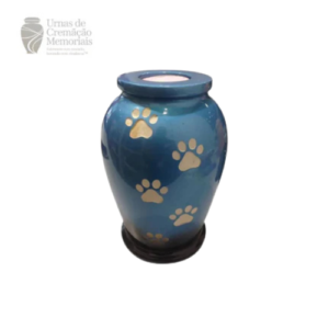 Celestial Blue Paw Print Urn
