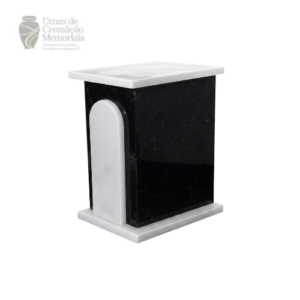 Modern Two-Tone Marble Memorial Urn