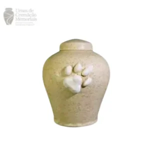 Earthy Textured Paw Print Urn