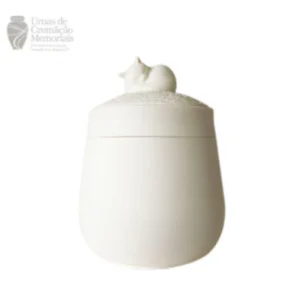 Pure Serenity Matte White Cat Urn